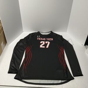 Under Armour Texas Tech Volleyball Jersey #27 Long Sleeve ArmourFuse Women’s M